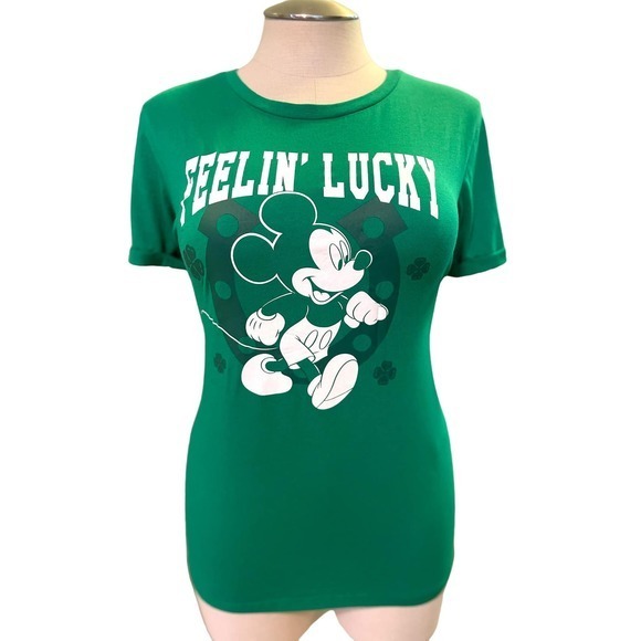 torrid Tops - Torrid 2‎ (2X 18/20) Disney Mickey Mouse Feelin Lucky Shamrock Green T Shirt Tee